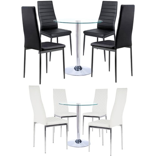 Round glass dining table and - dining,