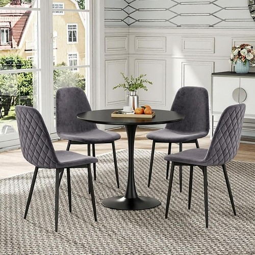 Round dining table - table, chairs