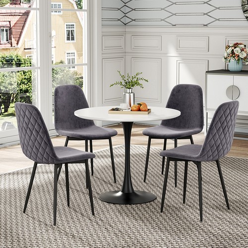 Dining table set round - table,
