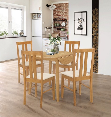 Dining set round drop leaf - dining,