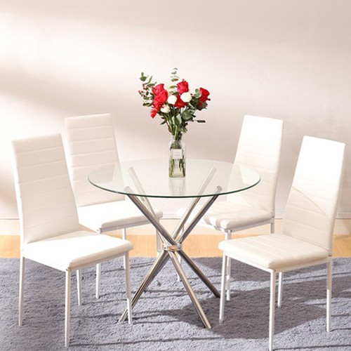 Clear dining table and 4 - clear, 2/4