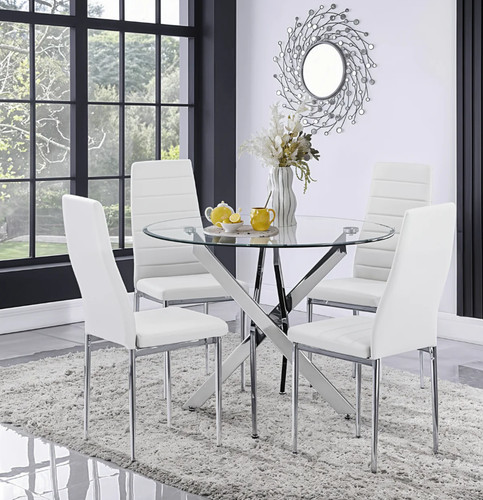 Modern 100cm round glass - round,