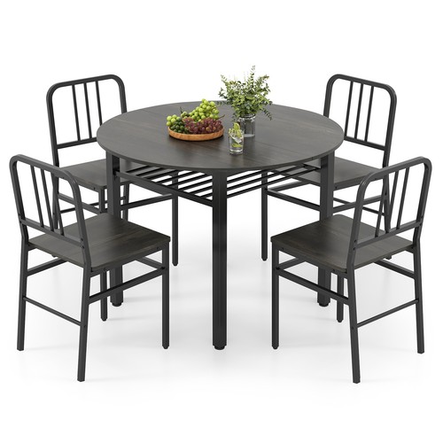 Piece grey dining table set - grey,
