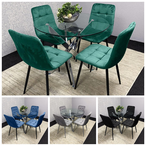 Modern glass dining table - glass,