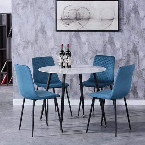 Marble dining table and 4 - marble,