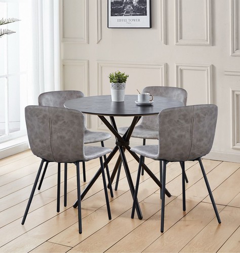 Dining set round - dining, black