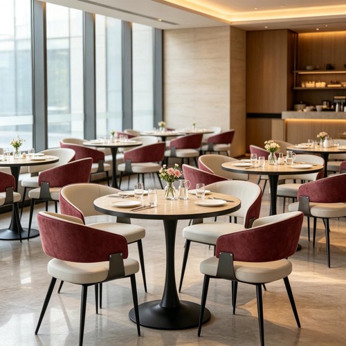 Round kitchen dining table - dining,