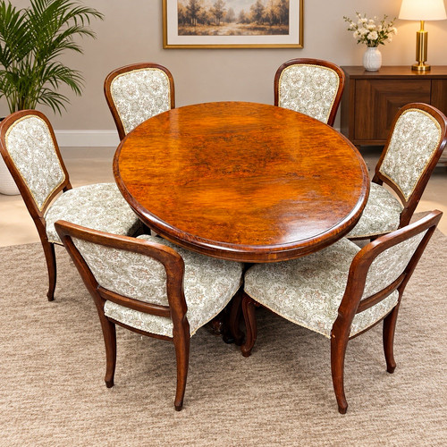 Vintage walnut dining - dining, table