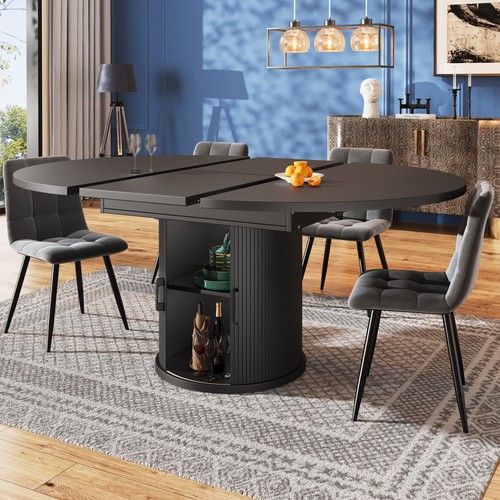 Extendable round dining - extendable, table