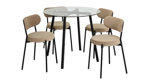Fyra black dining table 4 - black,