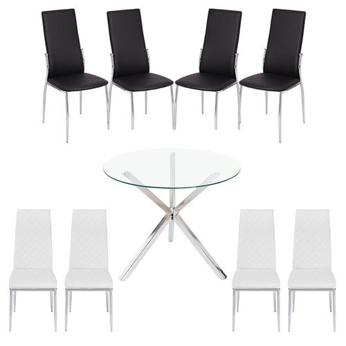 Glass dining table chairs - glass, &