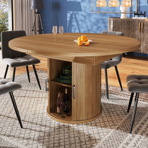 Extendable round dining - dining, table