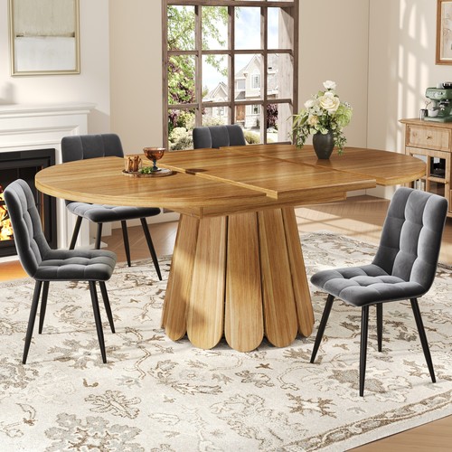 Extendable round dining - dining, table