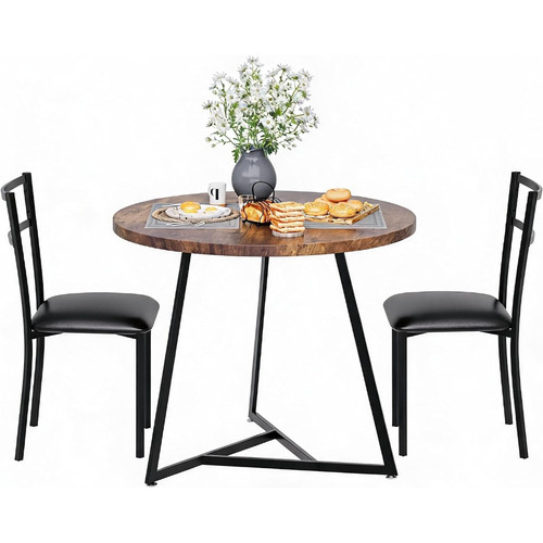 Compact round dining table - dining,
