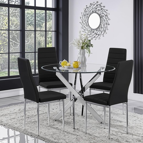 Modern 100cm round glass - 100cm,
