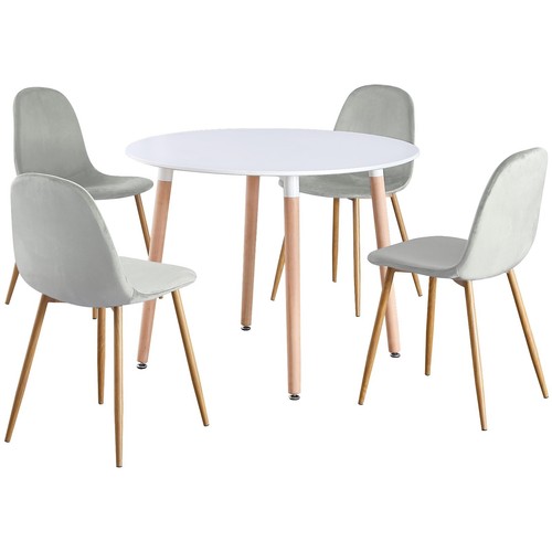 Round seat white dinner - round, 4