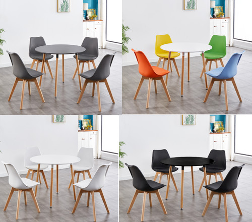 Round dining table set - dining, 4
