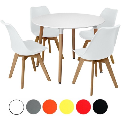 Circular dining table - set, four